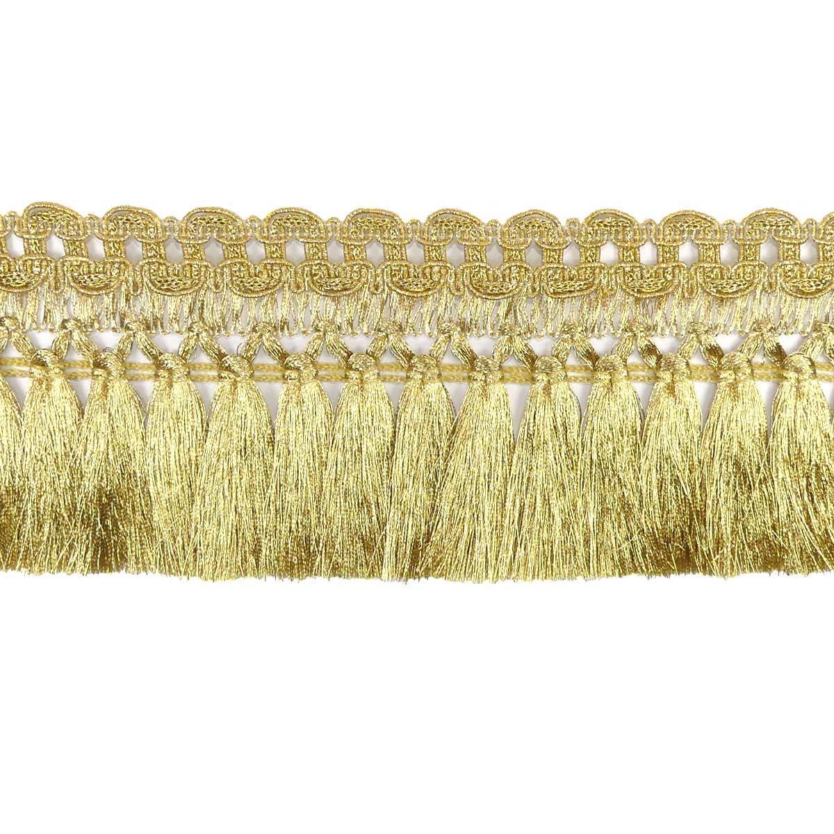 Flecos de macramé color dorado 3 cm: Compra Flecos de macramé color dorado  3 cm online - Mercería El Torcal