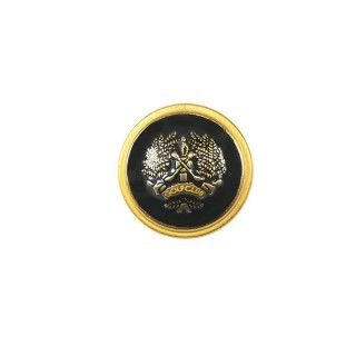 Botón negro con detalle dorado y escudo golf. Varios tamaños