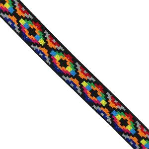 Cinta de goma elástica estampado étnico multicolor 2,5cm