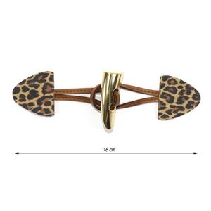 Broche de trenka piel de leopardo