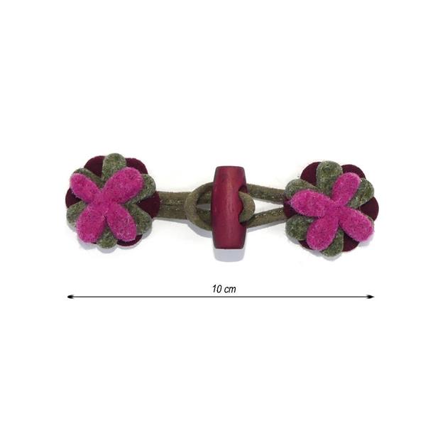 Broche de trenka infantil Flor multicolor