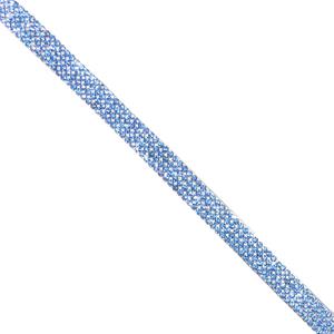 Galón termoadhesivo strass azul claro. 40cm