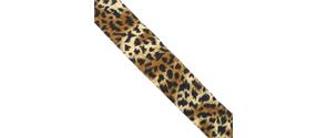 Cinta de terciopelo estampado leopardo 38mm. Marrón