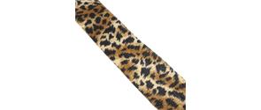 Cinta de terciopelo estampado leopardo 38mm. Marrón