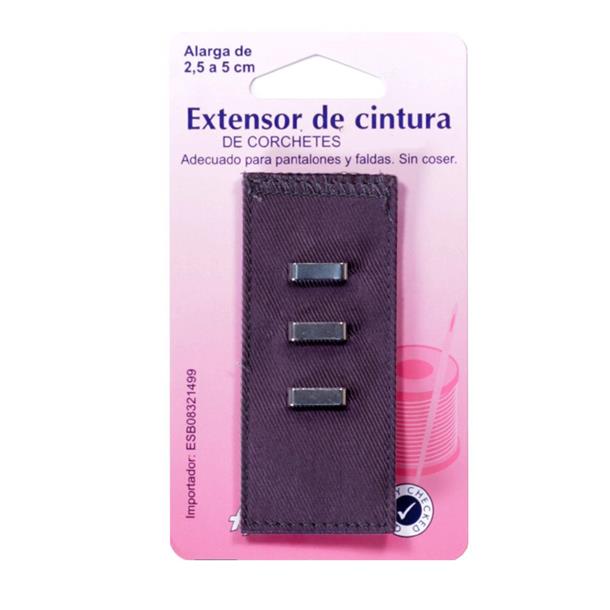 Extensor de cintura con corchetes en negro