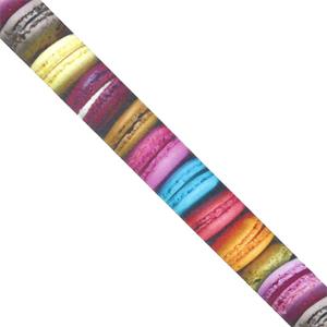 Cinta estampado macaron multicolor. Varios anchos