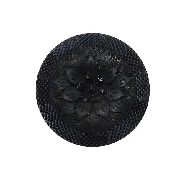 Botón imiazabache negro Flor abierta. Varios tamaños
