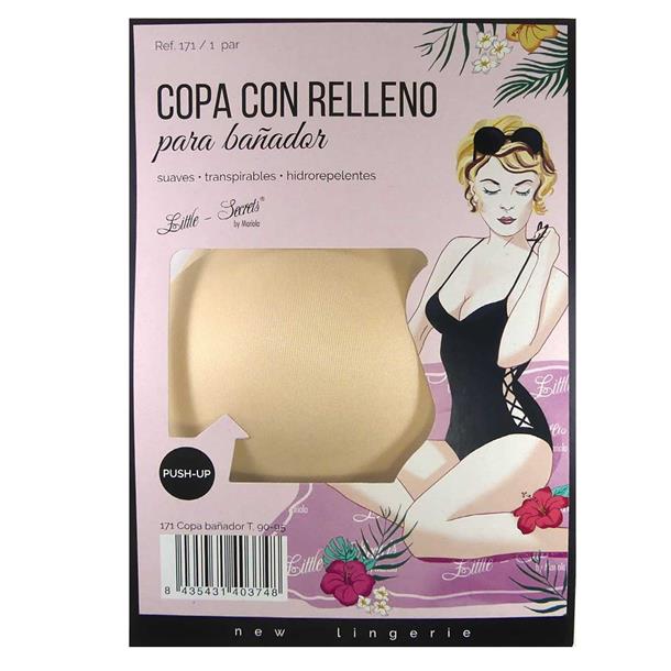 Copa relleno oval para bañador. Varias tallas