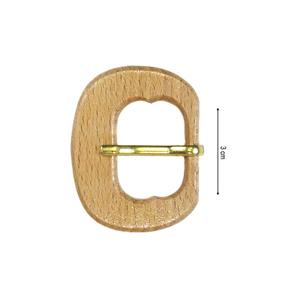 Hebilla madera para cinturón 3cm