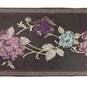 Galón jacquard flores 18cm