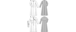 Patrón Disfraz sacerdote y abrigo Neo 2388