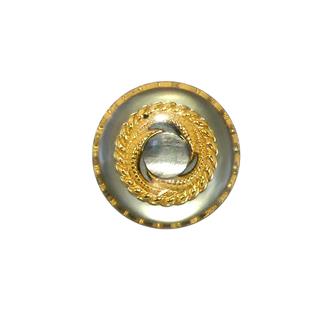 Botón marmoleado con detalle dorado 34mm