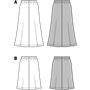 Patrón para falda clásica mujer media altura 6818