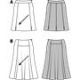 Patrón para falda mujer con línea en A 6880