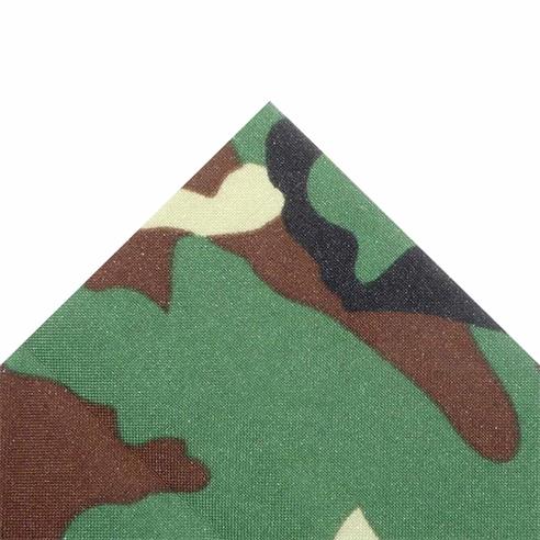 Tela poliéster/algodón camuflaje verde 50x45cm