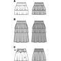 Patrón para falda de capas niña 2-9 años 9442