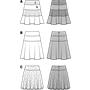 Patrón para falda mujer variada sobre rodilla 6904