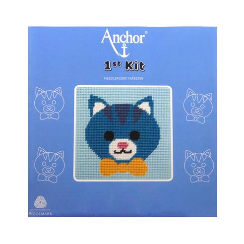 Kit de medio punto Gato azul