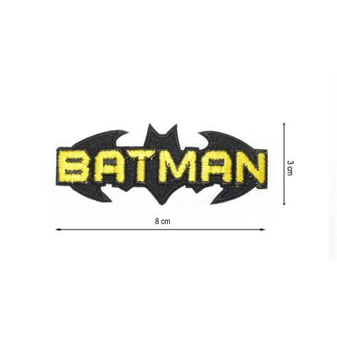 Parche termoadhesivo logo Batman 8x3cm