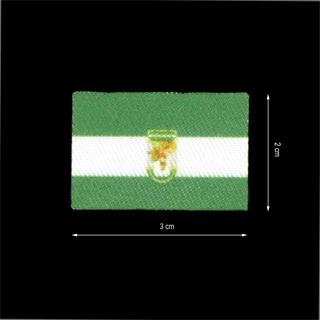 Parche termo 30x20mm bandera Andalucía para mascarilla
