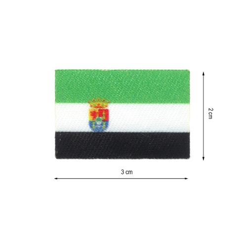 Parche termo para mascarilla bandera Extremadura 3x2cm