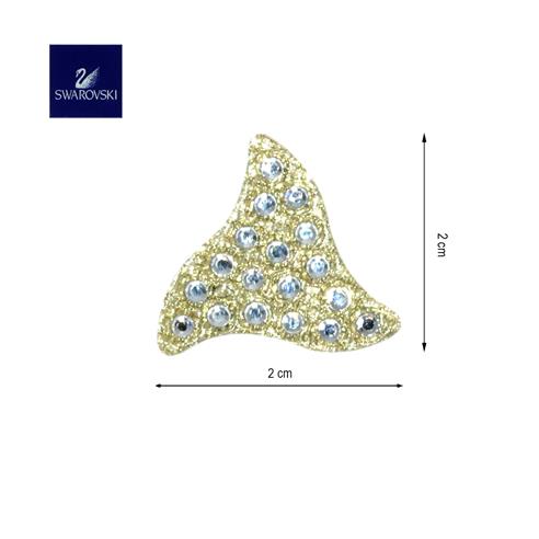 Aplicación termoadhesiva geométrica strass. Varios colores