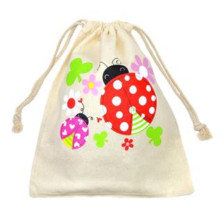 Bolsa para merienda dibujo mariquitas