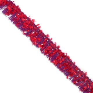 Fleco bicolor de hilo y lana con brillo 2cm. Varios colores