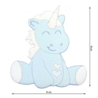 Parche termo bordado Unicornio grande 15x16cm