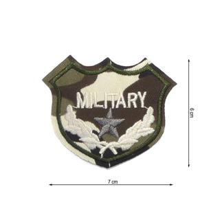 Parche termo bordado escudo militar 7x6cm