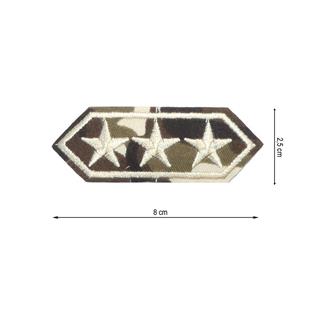 Parche termo bordado militar 3 estrellas