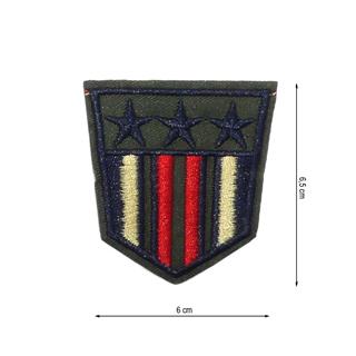 Parche termo bordado escudo militar estrellas y barras