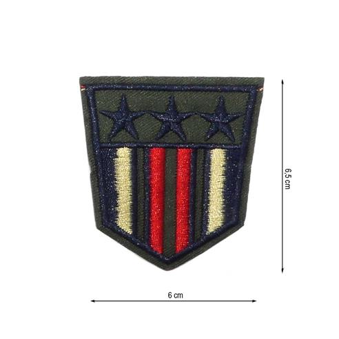 Parche termo bordado escudo militar estrellas y barras