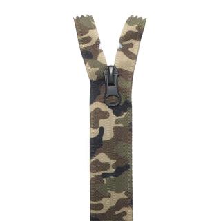 Cremallera cerrada estampado camuflaje 20cm