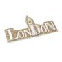 Parche termo London gliter oro 80x45mm