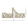 Parche termo gliter New York oro 100x45mm