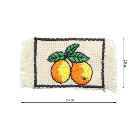 Parche bordado para coser 65x35mm Limones
