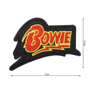 Parche termo bordado siglas Bowie 90x75mm