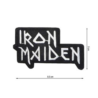 Parche termo bordado Iron Maiden blanco y negro