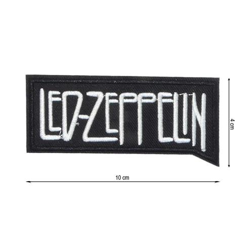 Parche termo bordado Led Zeppeling blanco y negro