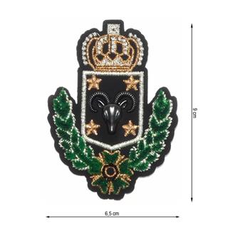 Escudo termo bordado carnero y corona