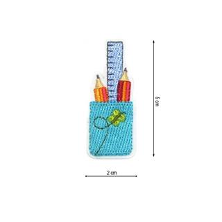 Parche termo lápices y regla colegio 2x5cm