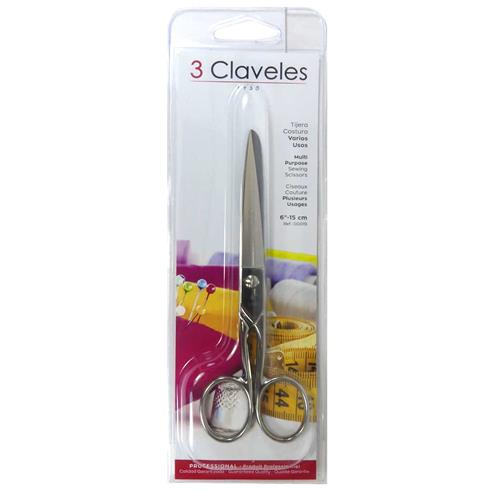 Tijera para costura mediana de 15cm. 3 claveles