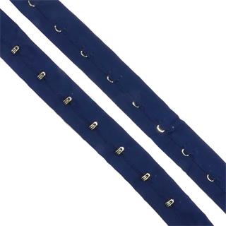 Cinta corchetera azul marino para corsetería 1 fila