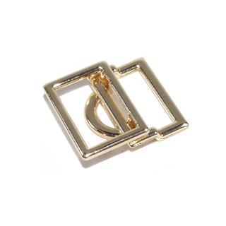 Broche metalizado rectangular 15mm. Varios colores