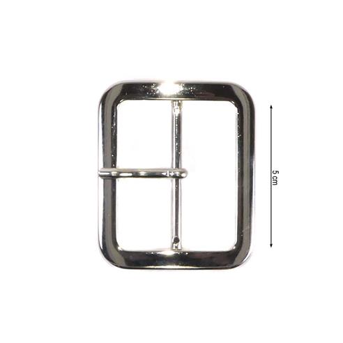 Cerebro Redondear a la baja Decoración Hebilla metal plata rectangular 5cm