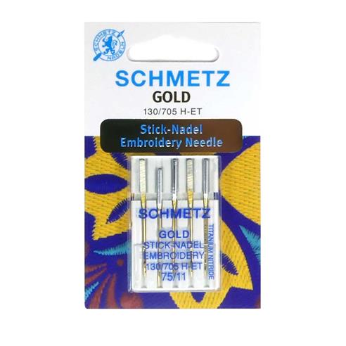 Aguja máquina de bordar Schmetz Gold n75