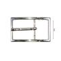 Hebilla rectangular metal plata con pasador móvil 3cm