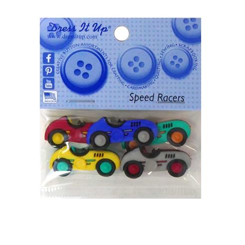 Kit 5 botones forma coche colores