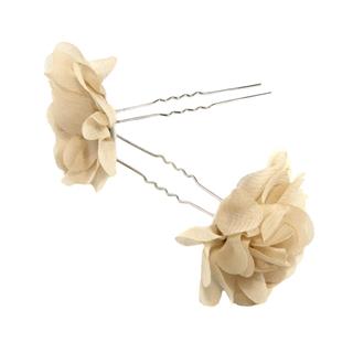 Pack de 2 flores de tela con pincho